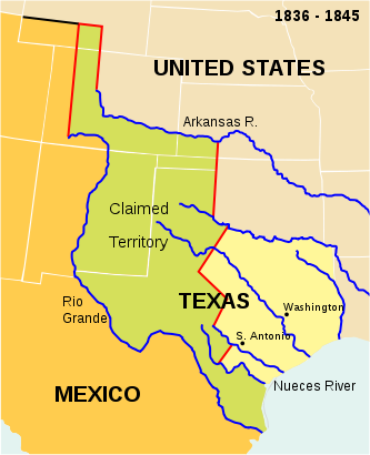 Because of the unsettled state of Texas, with its disputed borders and no 
